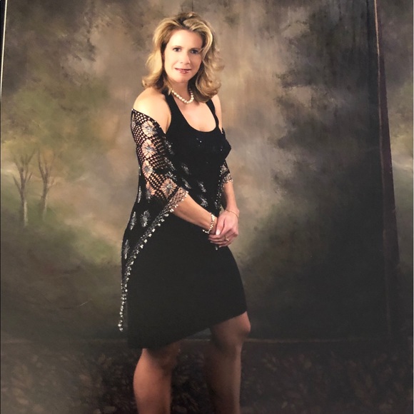 One of a Kind beaded Scarf - Picture 2 of 6